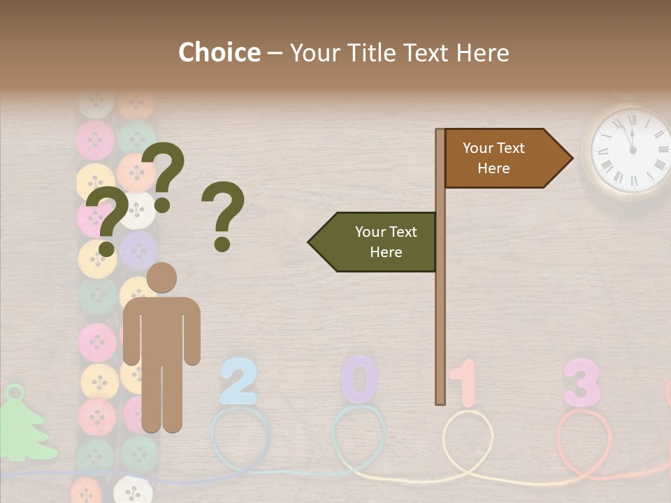 Board Pink Needle PowerPoint Template