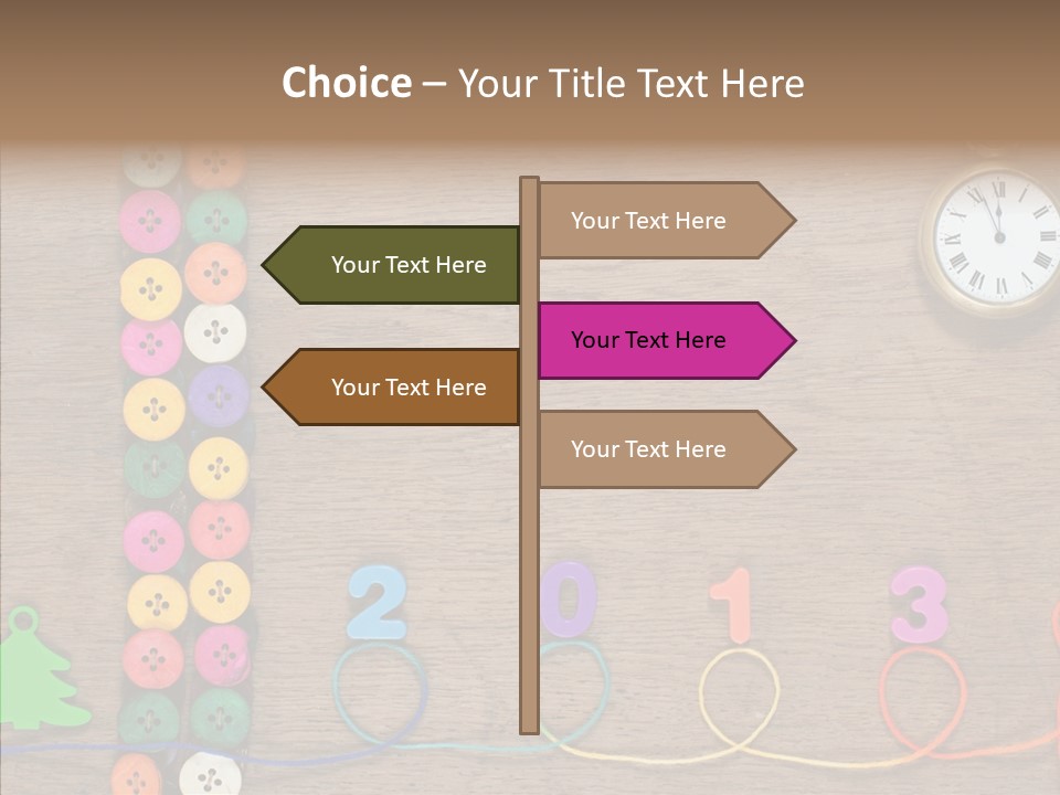 Board Pink Needle PowerPoint Template