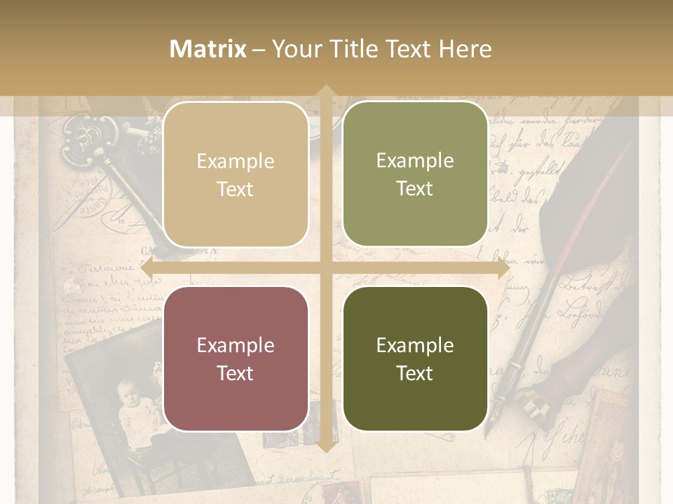 Calligraphy Quill Blank PowerPoint Template