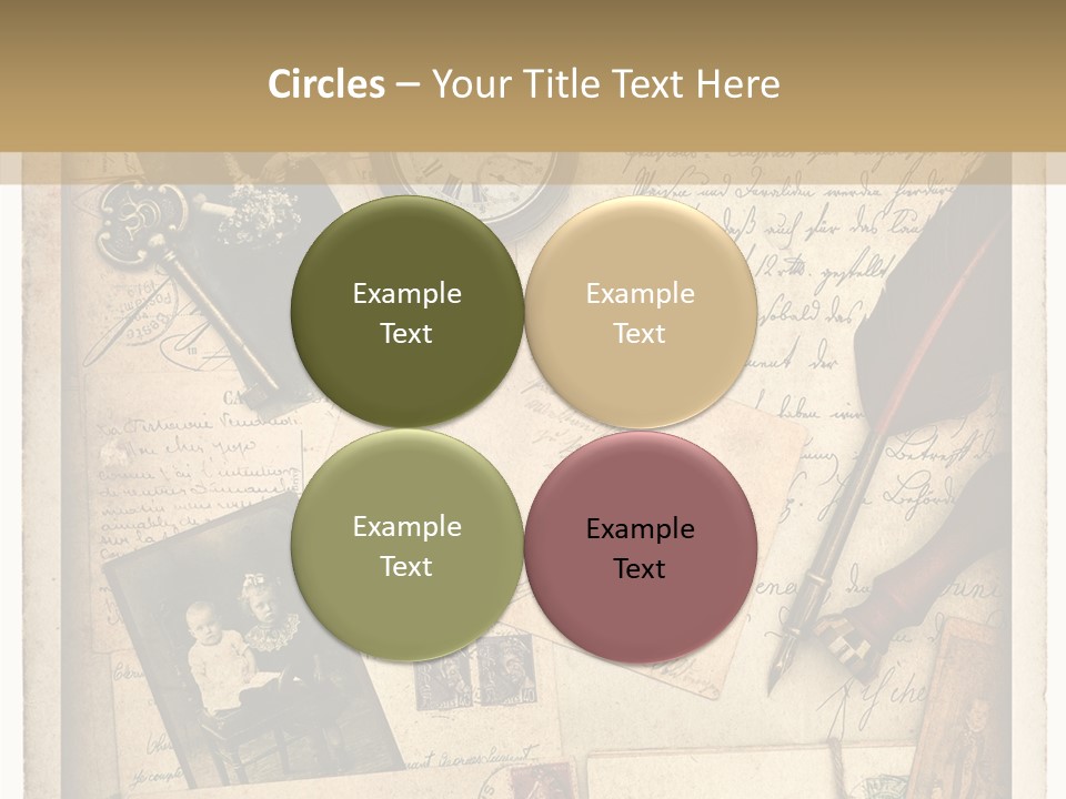 Calligraphy Quill Blank PowerPoint Template