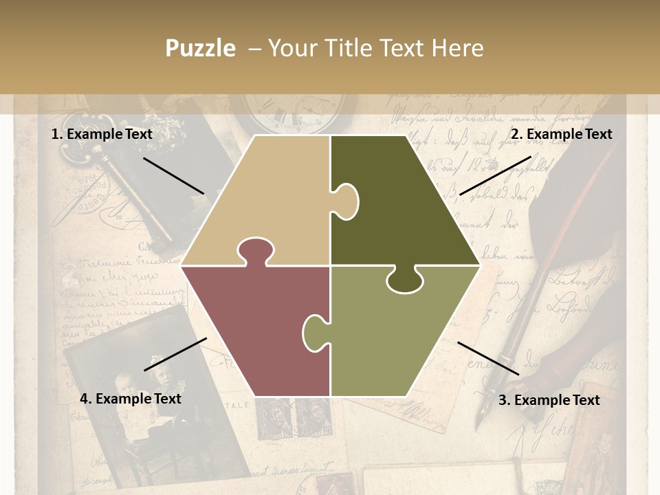 Calligraphy Quill Blank PowerPoint Template