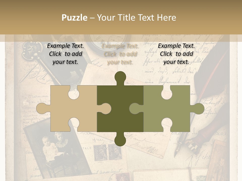 Calligraphy Quill Blank PowerPoint Template