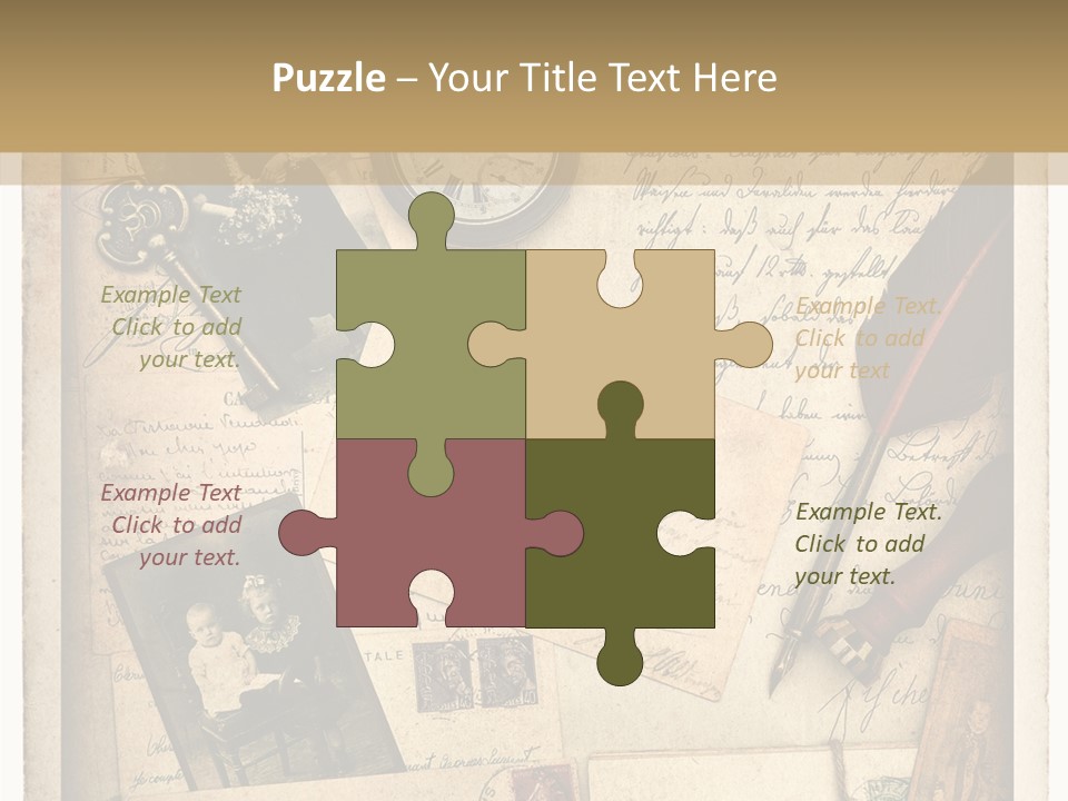 Calligraphy Quill Blank PowerPoint Template