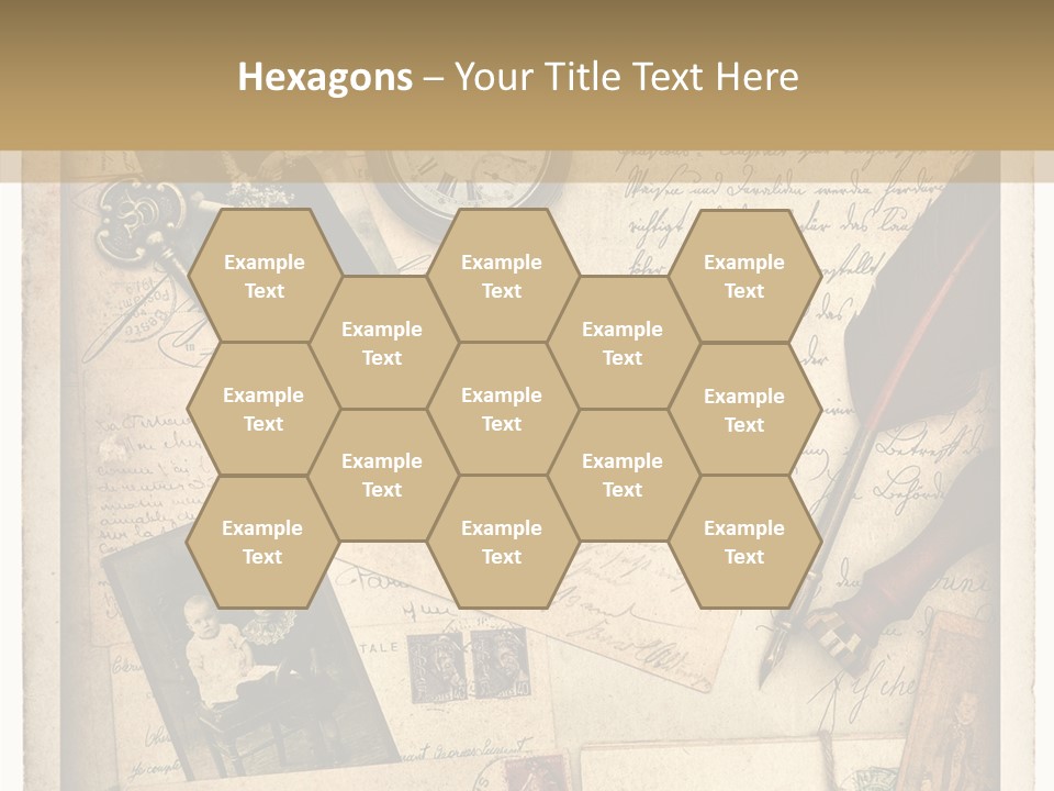 Calligraphy Quill Blank PowerPoint Template