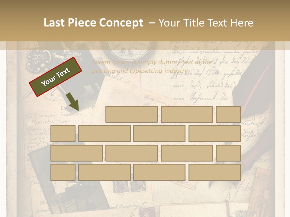 Calligraphy Quill Blank PowerPoint Template