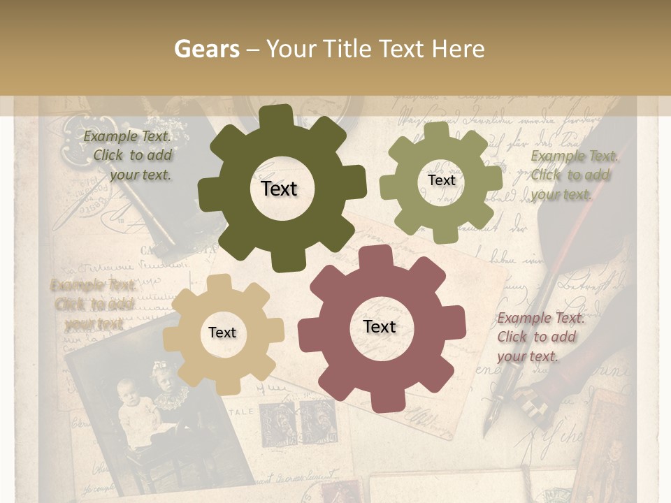 Calligraphy Quill Blank PowerPoint Template