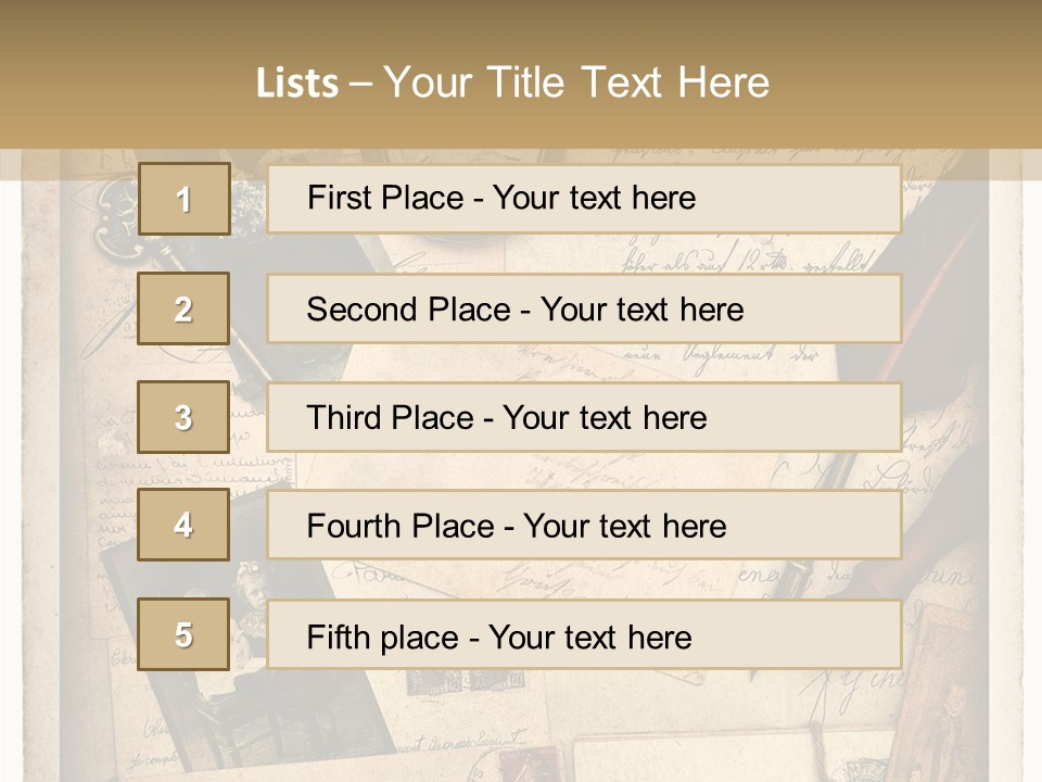 Calligraphy Quill Blank PowerPoint Template