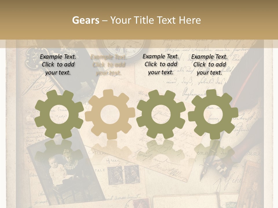 Calligraphy Quill Blank PowerPoint Template