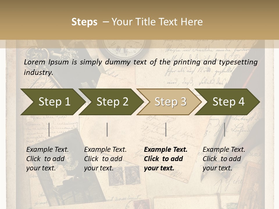 Calligraphy Quill Blank PowerPoint Template