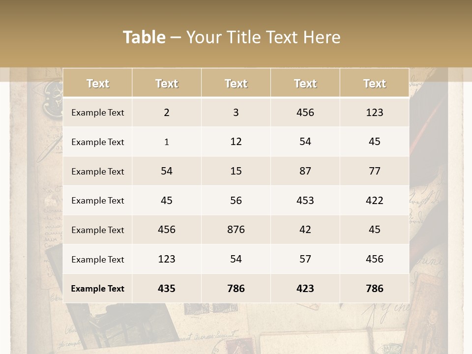 Calligraphy Quill Blank PowerPoint Template