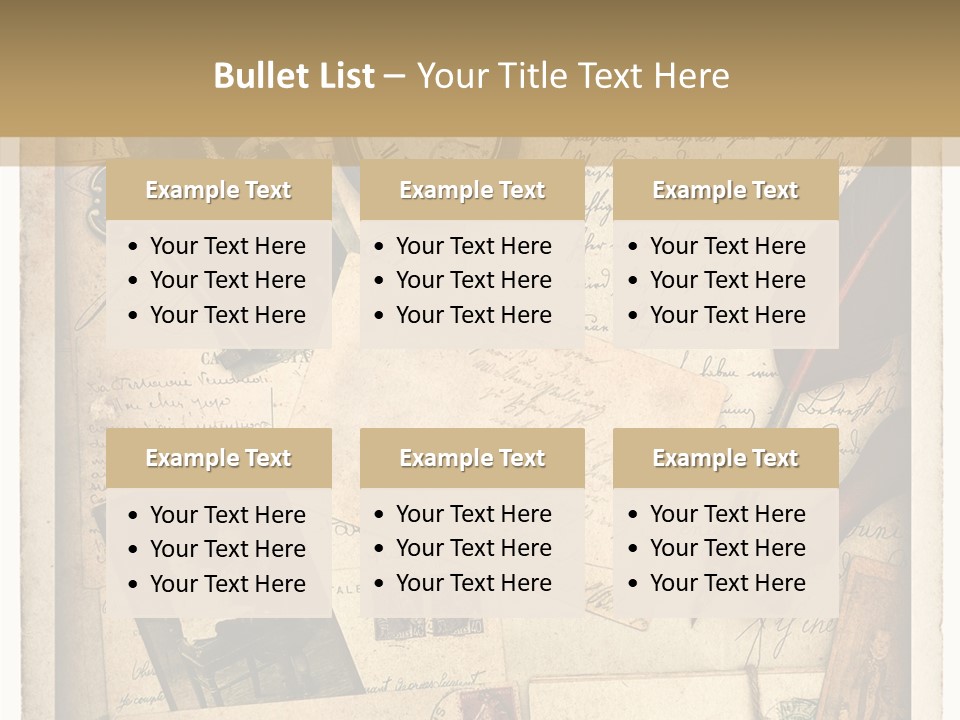 Calligraphy Quill Blank PowerPoint Template