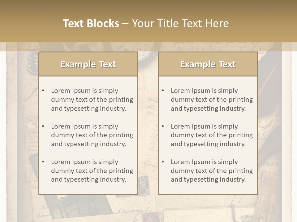 Calligraphy Quill Blank PowerPoint Template