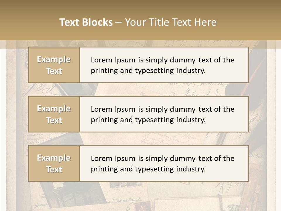 Calligraphy Quill Blank PowerPoint Template