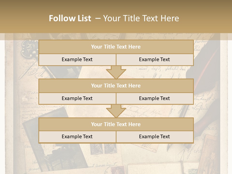 Calligraphy Quill Blank PowerPoint Template