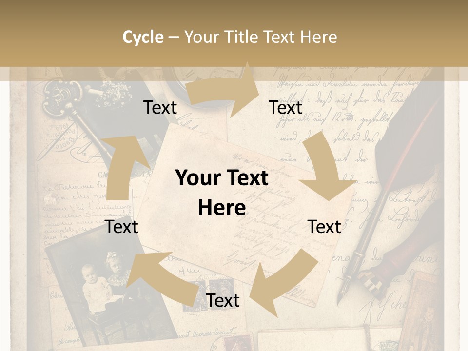 Calligraphy Quill Blank PowerPoint Template