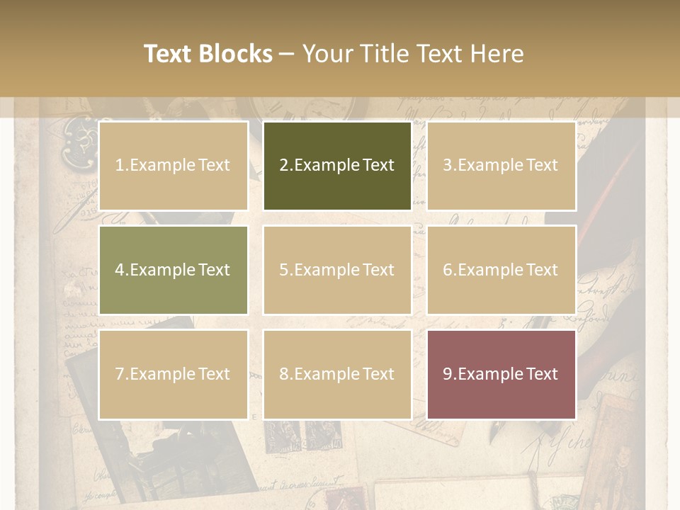 Calligraphy Quill Blank PowerPoint Template