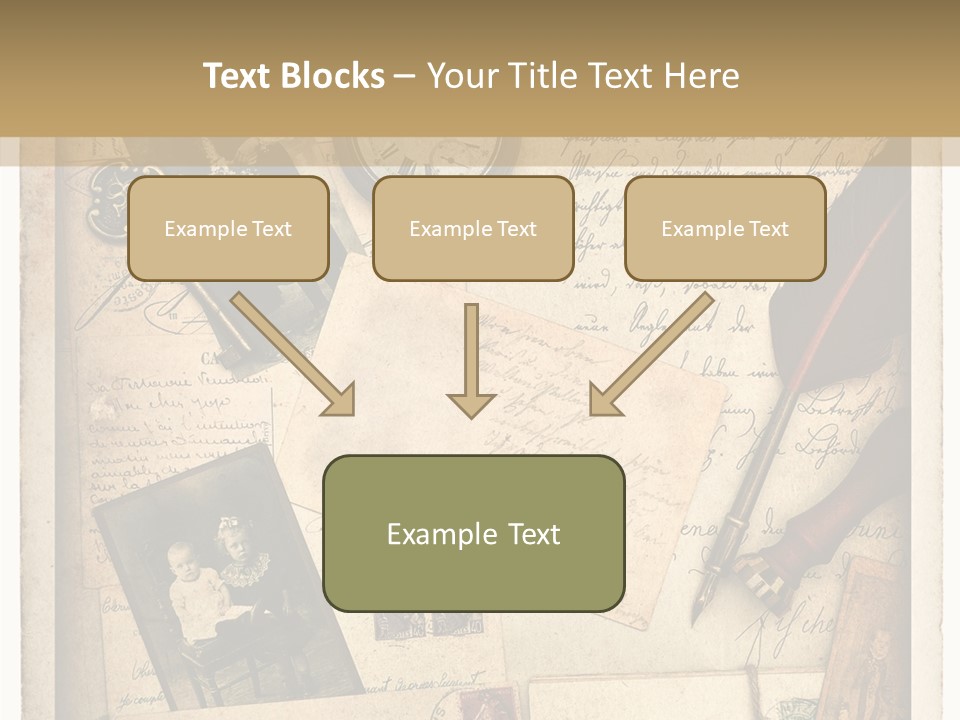 Calligraphy Quill Blank PowerPoint Template