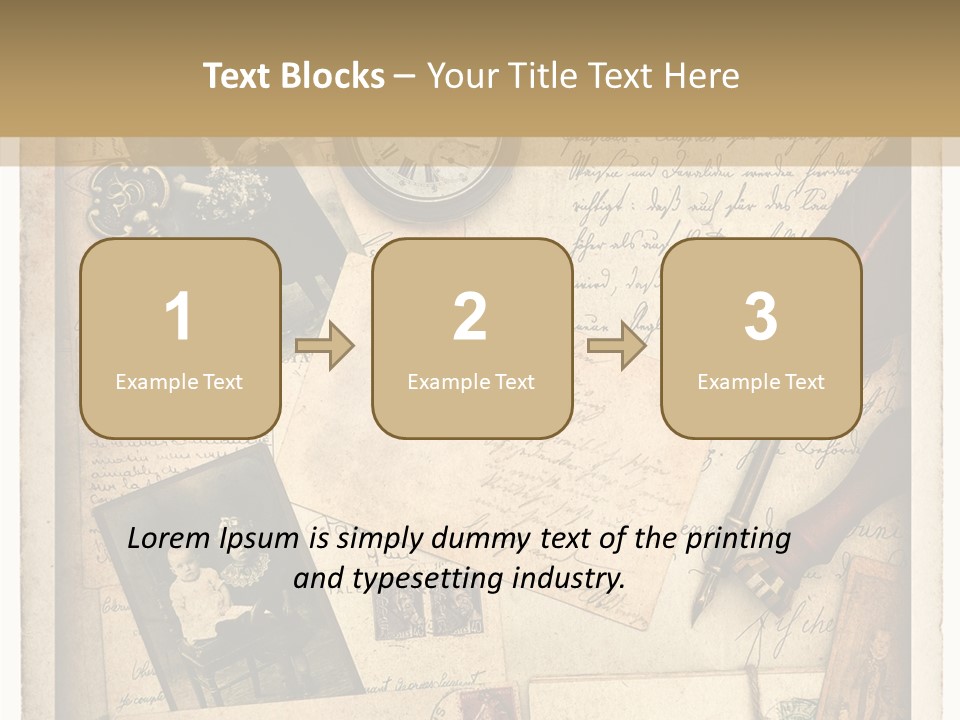 Calligraphy Quill Blank PowerPoint Template