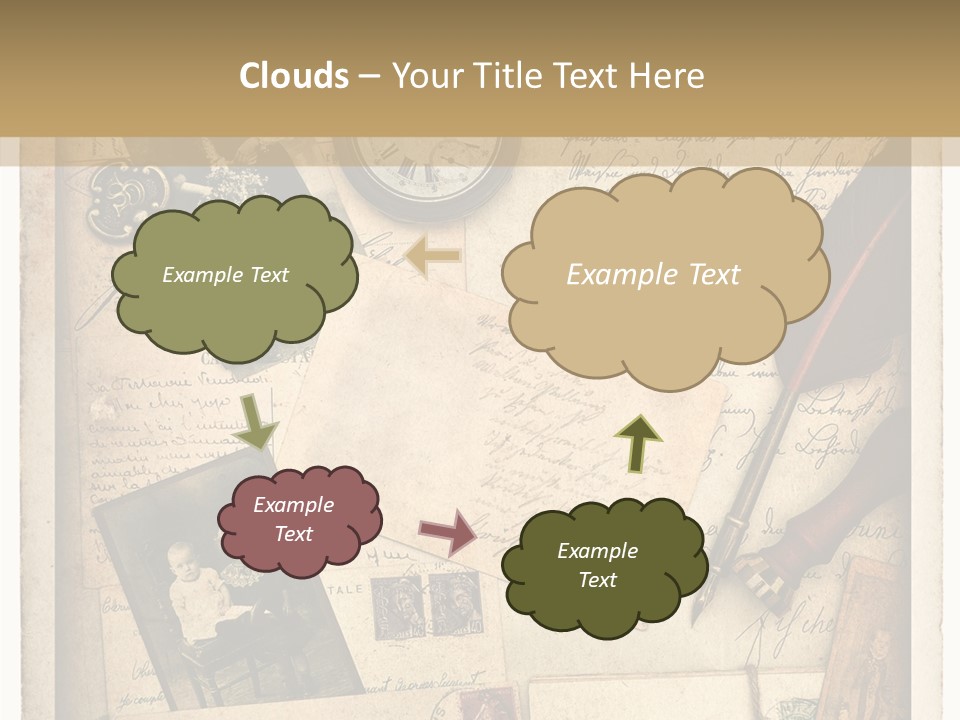 Calligraphy Quill Blank PowerPoint Template