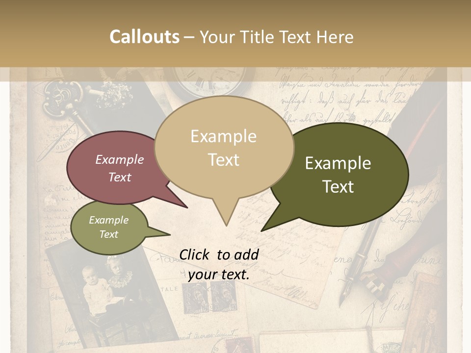 Calligraphy Quill Blank PowerPoint Template