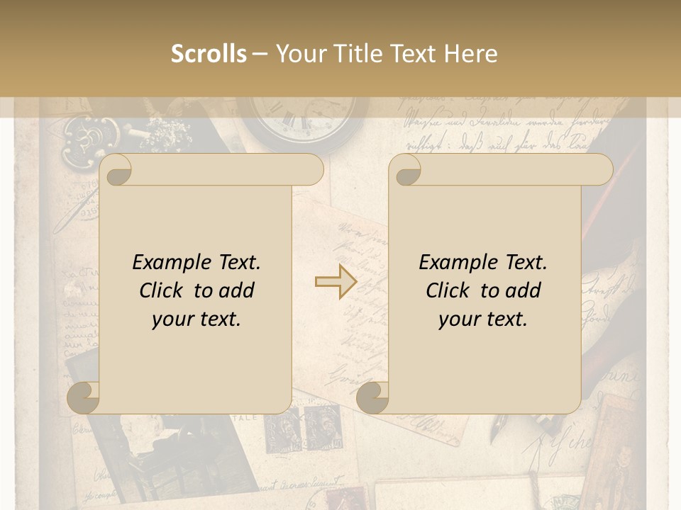 Calligraphy Quill Blank PowerPoint Template