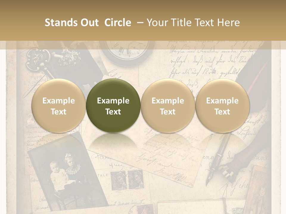 Calligraphy Quill Blank PowerPoint Template