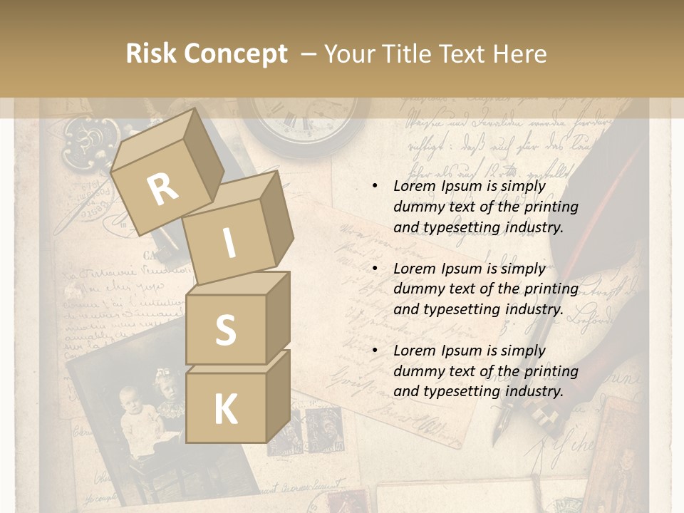 Calligraphy Quill Blank PowerPoint Template