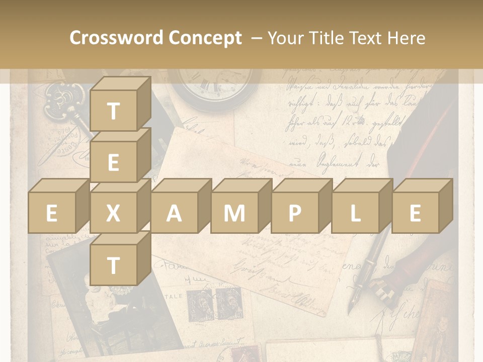 Calligraphy Quill Blank PowerPoint Template