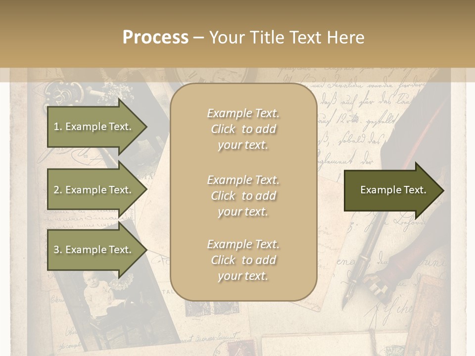 Calligraphy Quill Blank PowerPoint Template