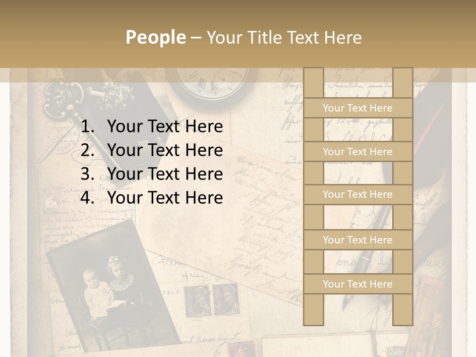 Calligraphy Quill Blank PowerPoint Template