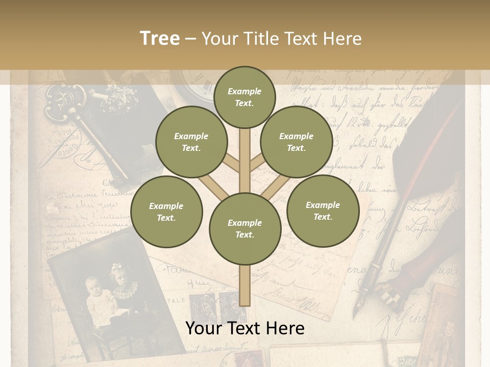 Calligraphy Quill Blank PowerPoint Template