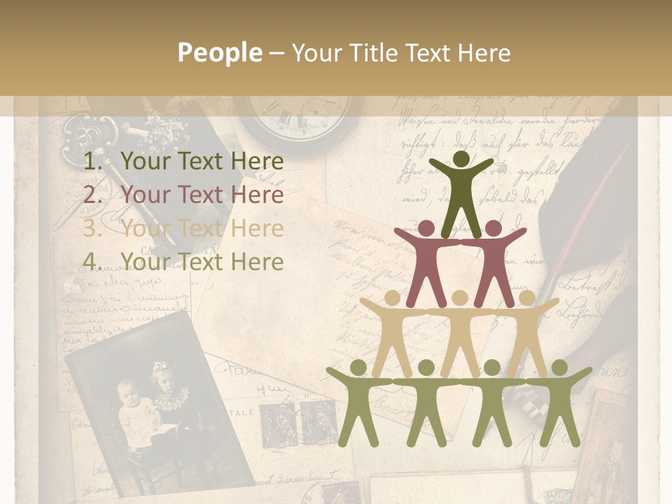 Calligraphy Quill Blank PowerPoint Template