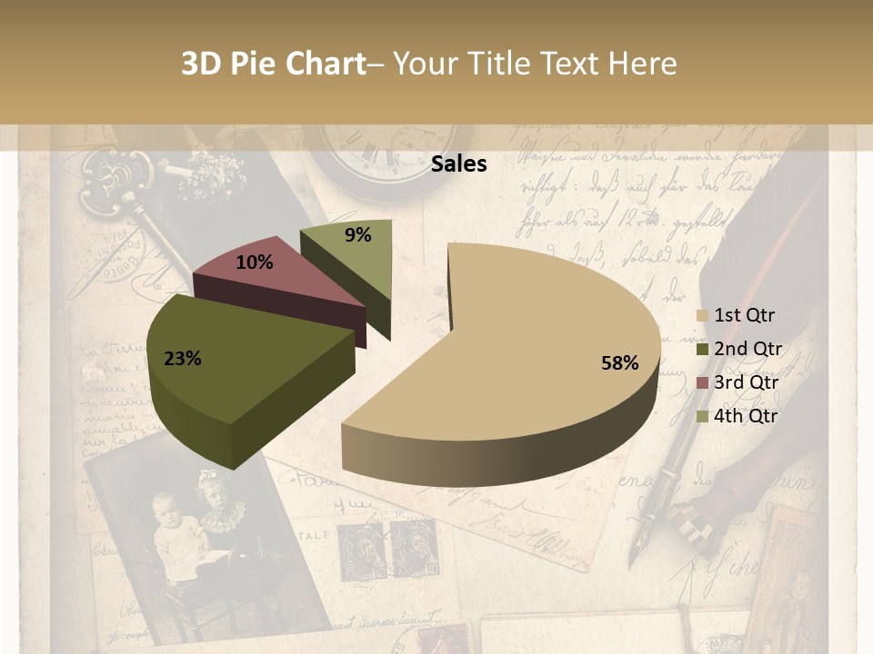 Calligraphy Quill Blank PowerPoint Template