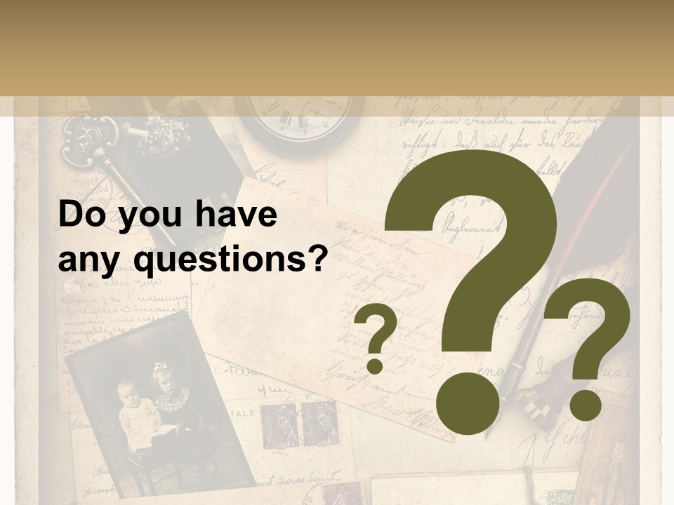 Calligraphy Quill Blank PowerPoint Template