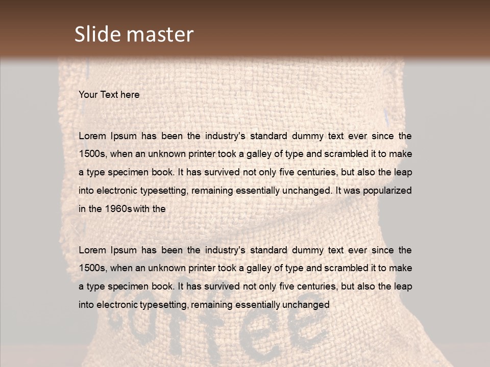 Element Bag Arabica PowerPoint Template