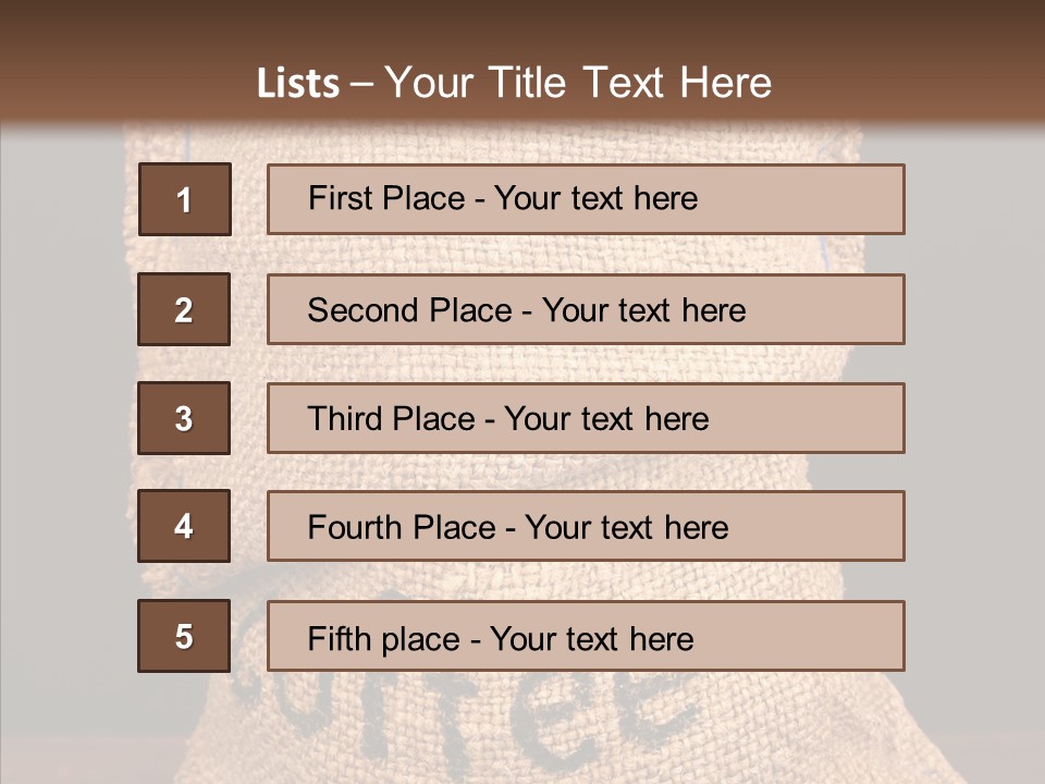 Element Bag Arabica PowerPoint Template