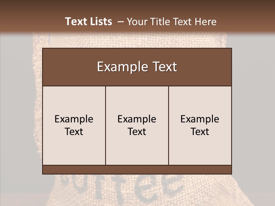 Element Bag Arabica PowerPoint Template