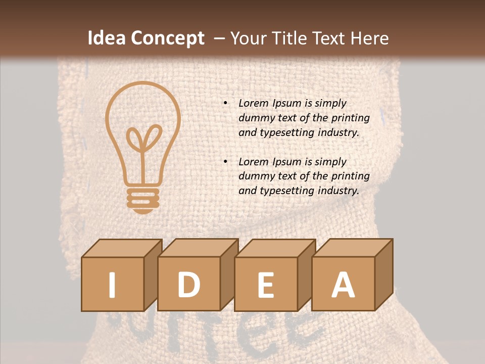 Element Bag Arabica PowerPoint Template