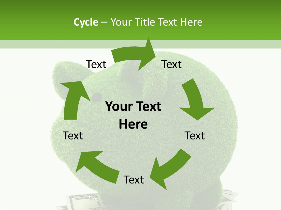 Bank Recycling Piggy PowerPoint Template