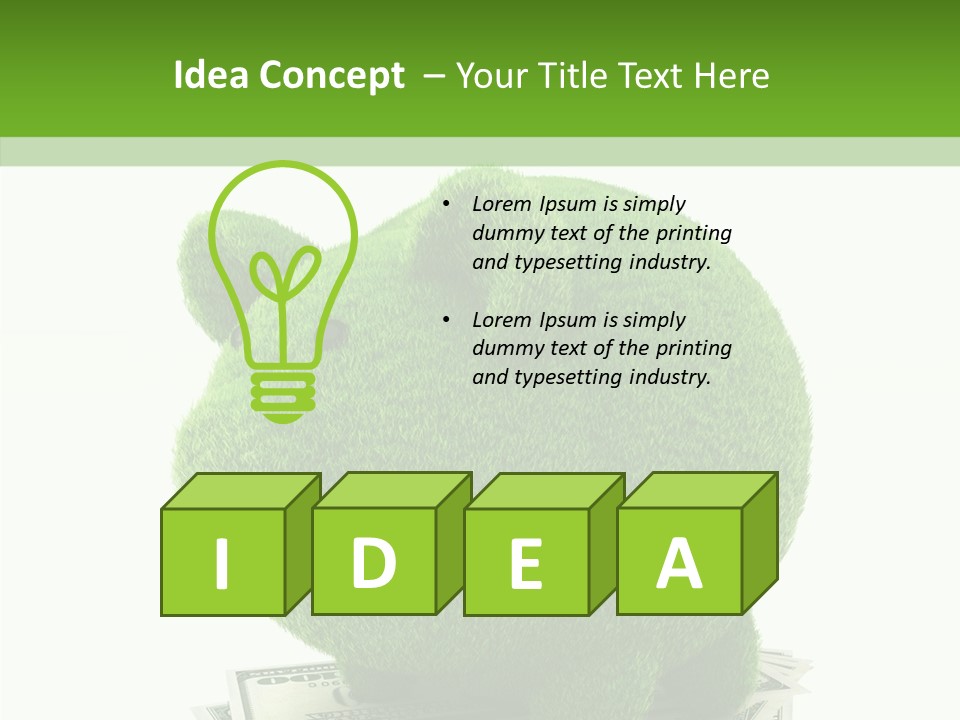 Bank Recycling Piggy PowerPoint Template