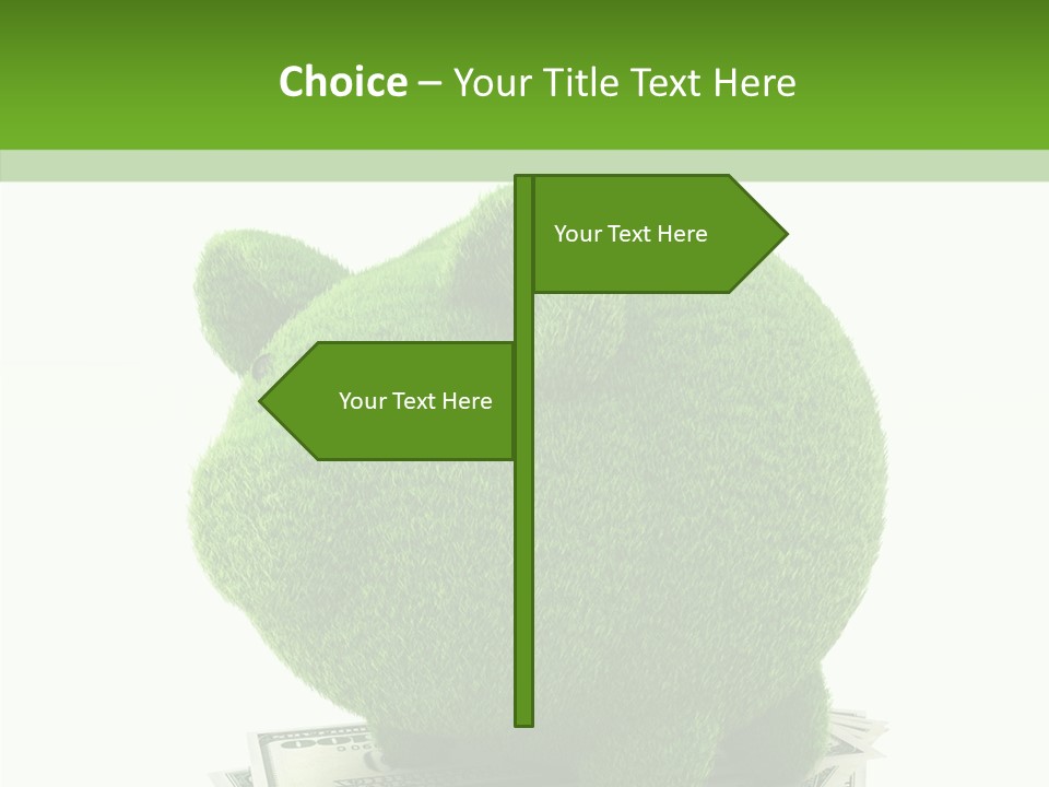 Bank Recycling Piggy PowerPoint Template