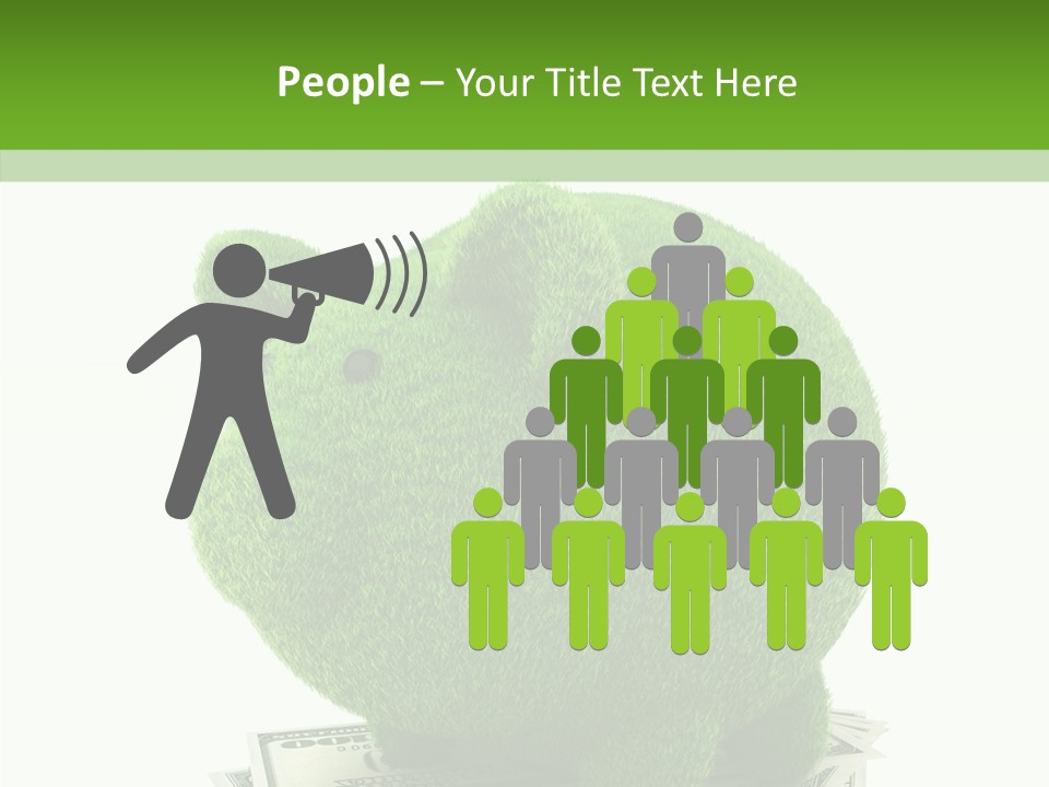 Bank Recycling Piggy PowerPoint Template