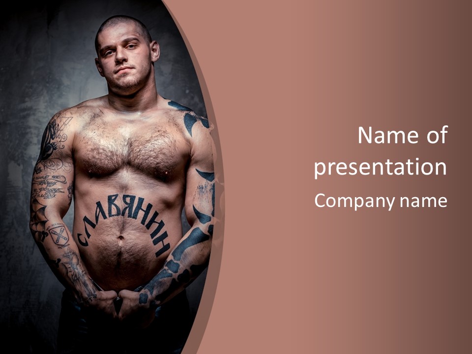 Sportive Man Physical PowerPoint Template