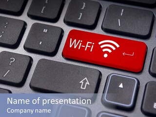 Background Wi Fi Keypad PowerPoint Template