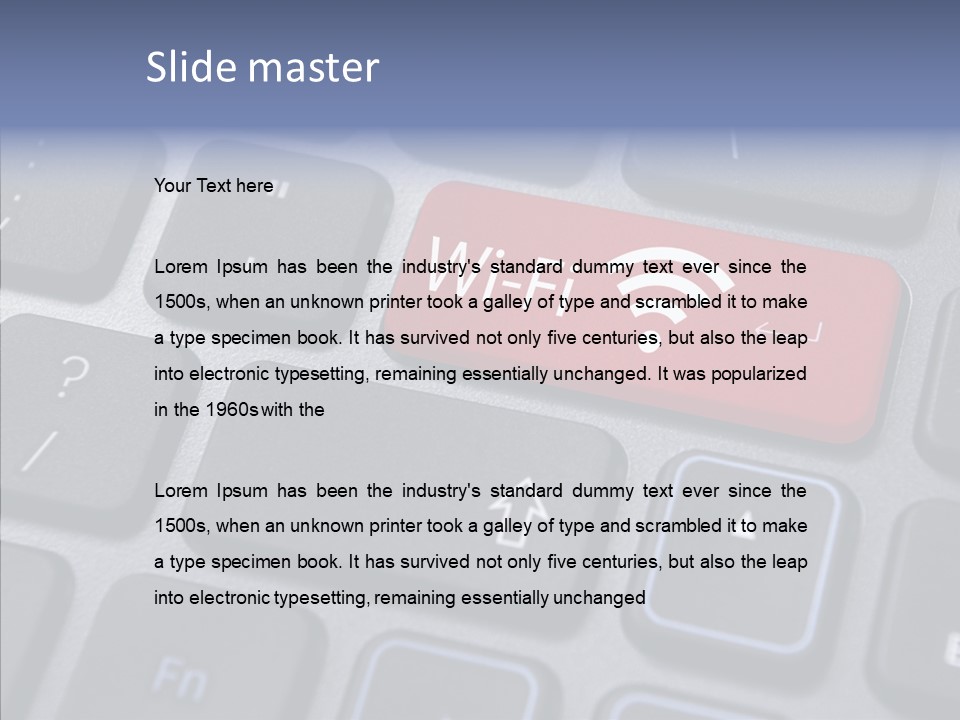 Background Wi Fi Keypad PowerPoint Template