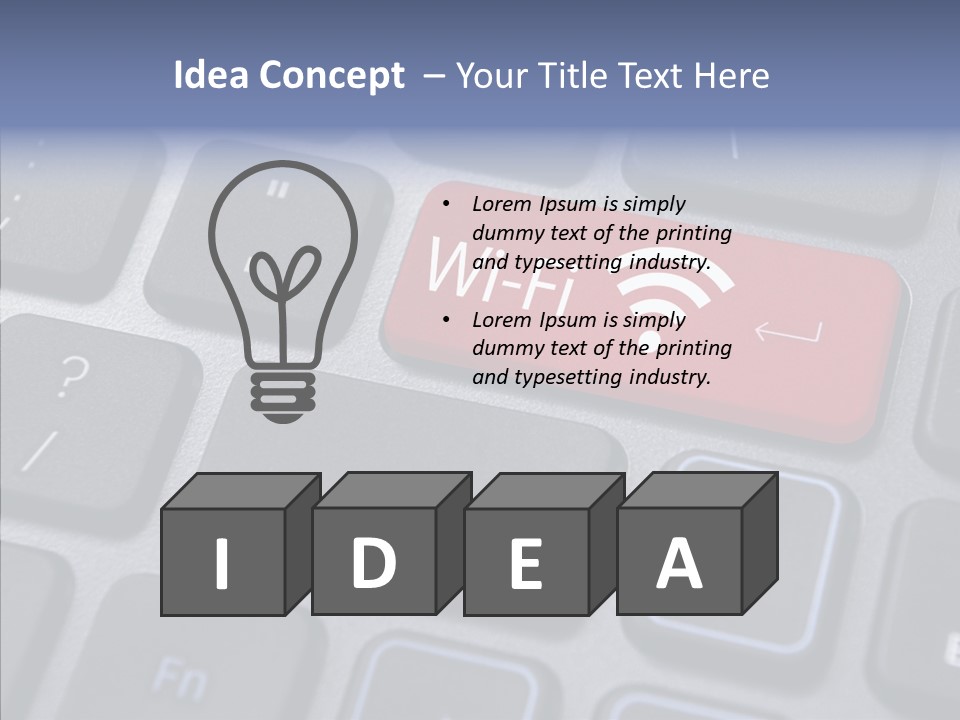 Background Wi Fi Keypad PowerPoint Template