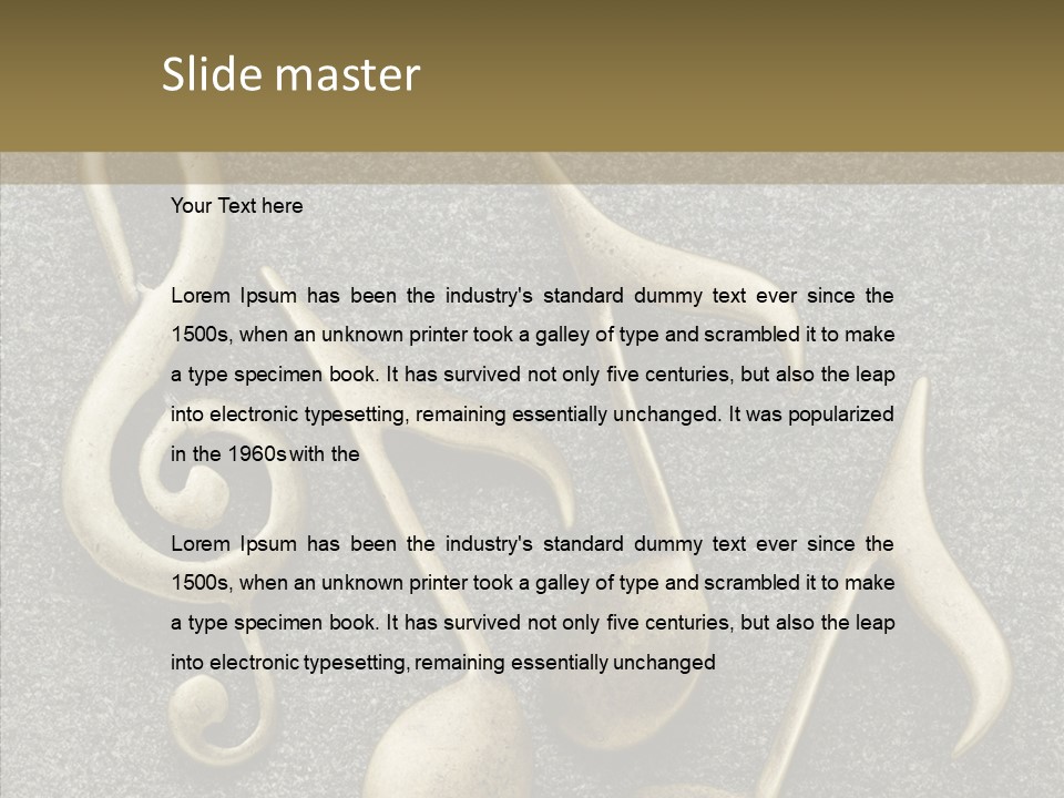 Melody Object Metal PowerPoint Template