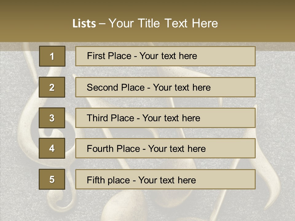 Melody Object Metal PowerPoint Template