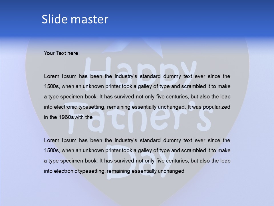 Happy Fathers Day Special Day Fathers Day PowerPoint Template