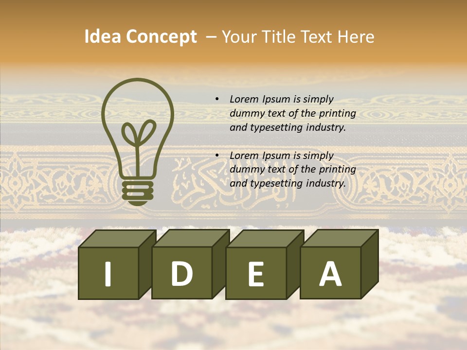 Green Paper Closeup PowerPoint Template